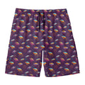 Colorful UFO Pattern Print Men's Swim Trunks
