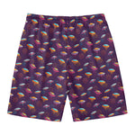 Colorful UFO Pattern Print Men's Swim Trunks