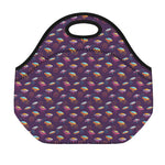 Colorful UFO Pattern Print Neoprene Lunch Bag