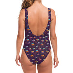 Colorful UFO Pattern Print One Piece Swimsuit