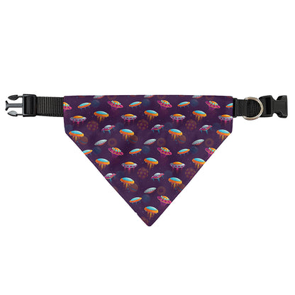 Colorful UFO Pattern Print Over The Collar Dog Bandana
