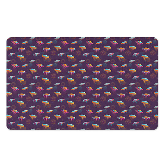 Colorful UFO Pattern Print Polyester Doormat