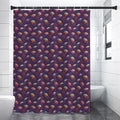 Colorful UFO Pattern Print Premium Shower Curtain