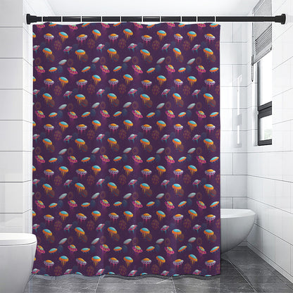 Colorful UFO Pattern Print Premium Shower Curtain
