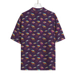 Colorful UFO Pattern Print Rayon Hawaiian Shirt