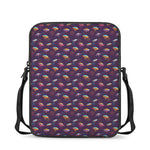 Colorful UFO Pattern Print Rectangular Crossbody Bag