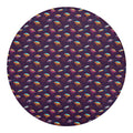 Colorful UFO Pattern Print Round Blanket