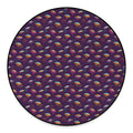 Colorful UFO Pattern Print Round Floor Mat