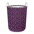 Colorful UFO Pattern Print Round Laundry Basket
