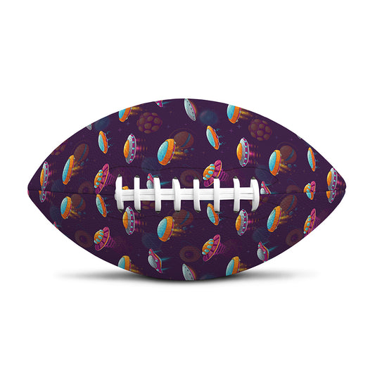 Colorful UFO Pattern Print Rugby Ball