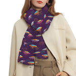 Colorful UFO Pattern Print Scarf