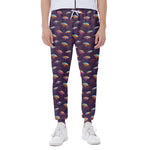 Colorful UFO Pattern Print Scuba Joggers
