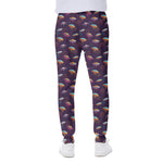 Colorful UFO Pattern Print Scuba Joggers
