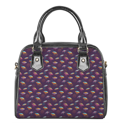 Colorful UFO Pattern Print Shoulder Handbag