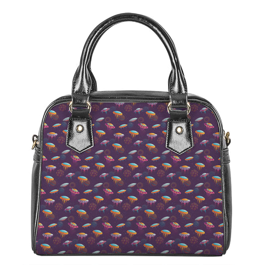 Colorful UFO Pattern Print Shoulder Handbag