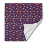 Colorful UFO Pattern Print Silk Bandana