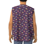 Colorful UFO Pattern Print Sleeveless Baseball Jersey