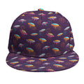 Colorful UFO Pattern Print Snapback Cap