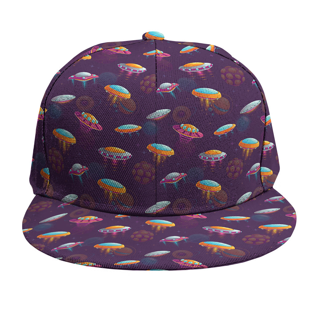 Colorful UFO Pattern Print Snapback Cap