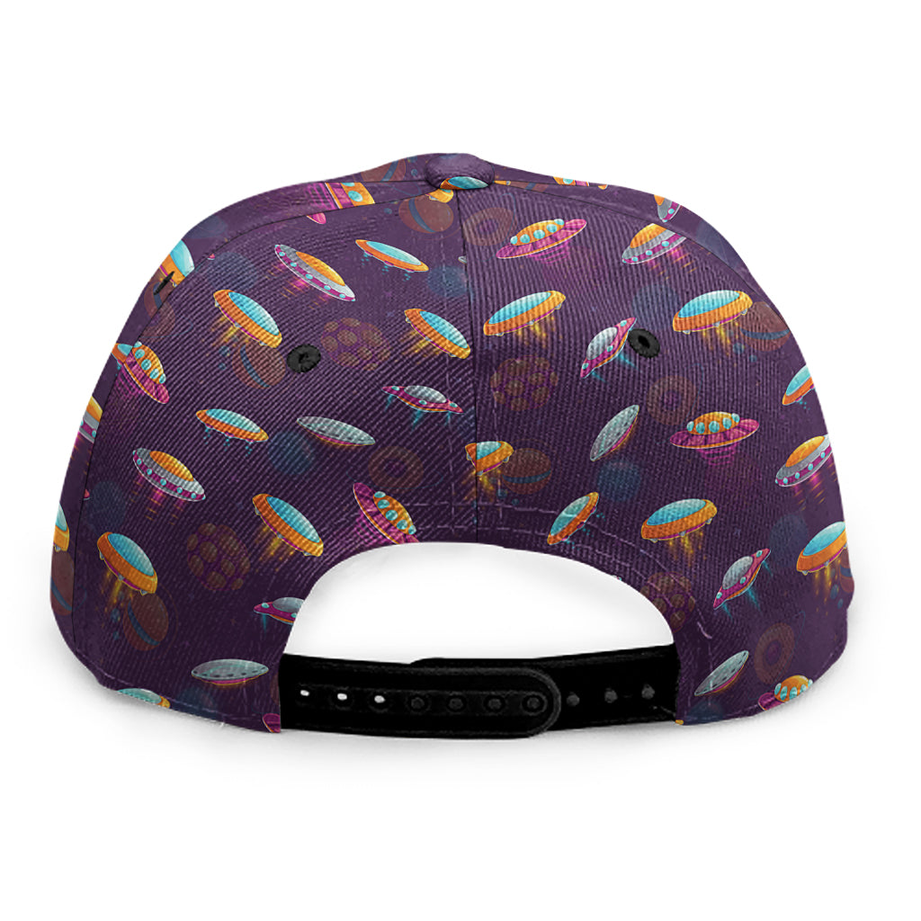 Colorful UFO Pattern Print Snapback Cap