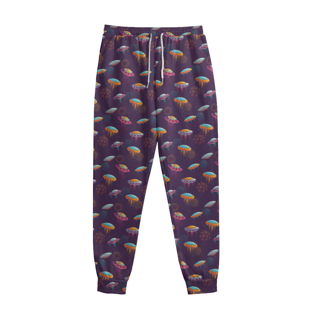 Colorful UFO Pattern Print Sweatpants