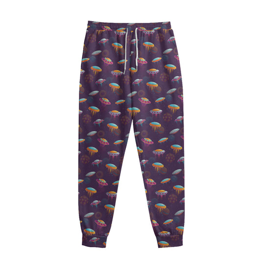 Colorful UFO Pattern Print Sweatpants