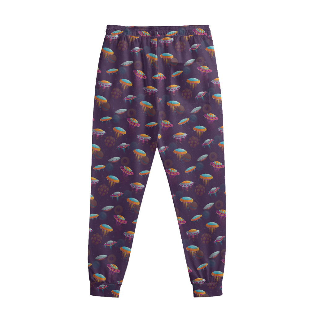 Colorful UFO Pattern Print Sweatpants