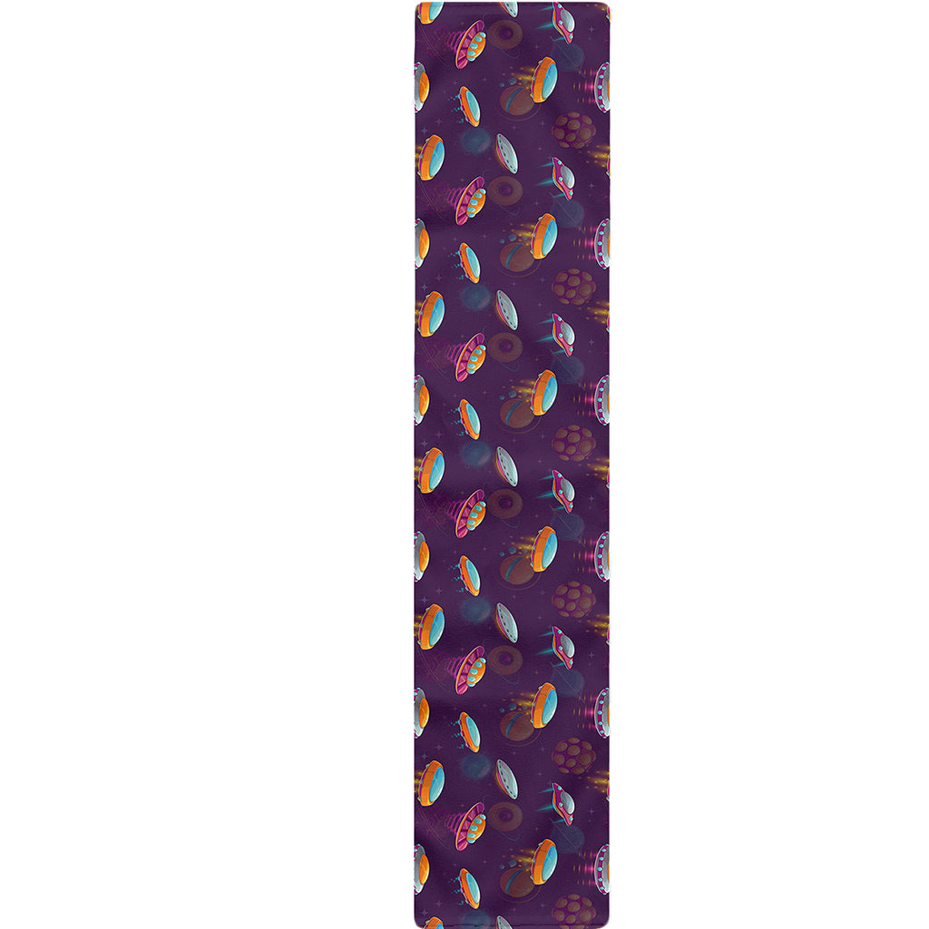 Colorful UFO Pattern Print Table Runner