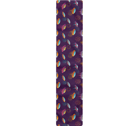Colorful UFO Pattern Print Table Runner
