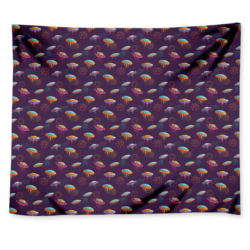 Colorful UFO Pattern Print Tapestry