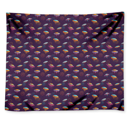 Colorful UFO Pattern Print Tapestry