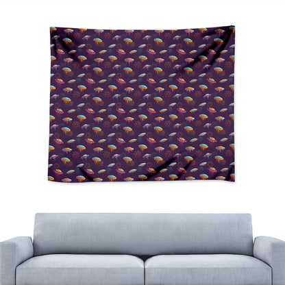 Colorful UFO Pattern Print Tapestry
