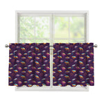 Colorful UFO Pattern Print Tier Curtains