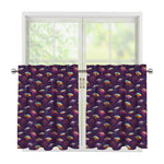 Colorful UFO Pattern Print Tier Curtains