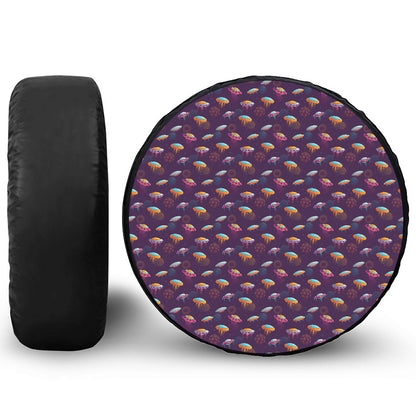 Colorful UFO Pattern Print Tire Cover