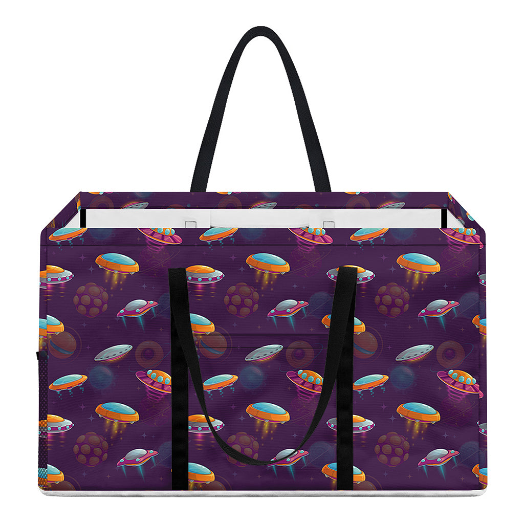 Colorful UFO Pattern Print Utility Tote Bag