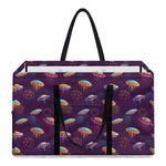 Colorful UFO Pattern Print Utility Tote Bag