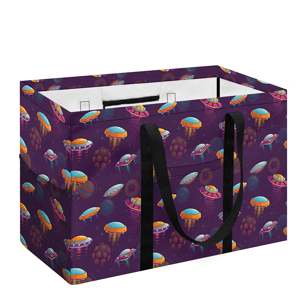 Colorful UFO Pattern Print Utility Tote Bag