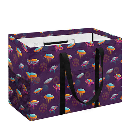 Colorful UFO Pattern Print Utility Tote Bag