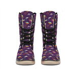 Colorful UFO Pattern Print Winter Boots