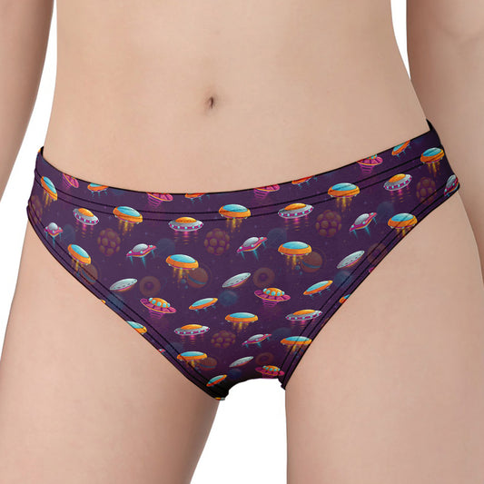 Colorful UFO Pattern Print Women's Panties