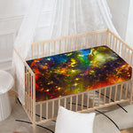 Colorful Universe Galaxy Space Print Baby Crib Sheet