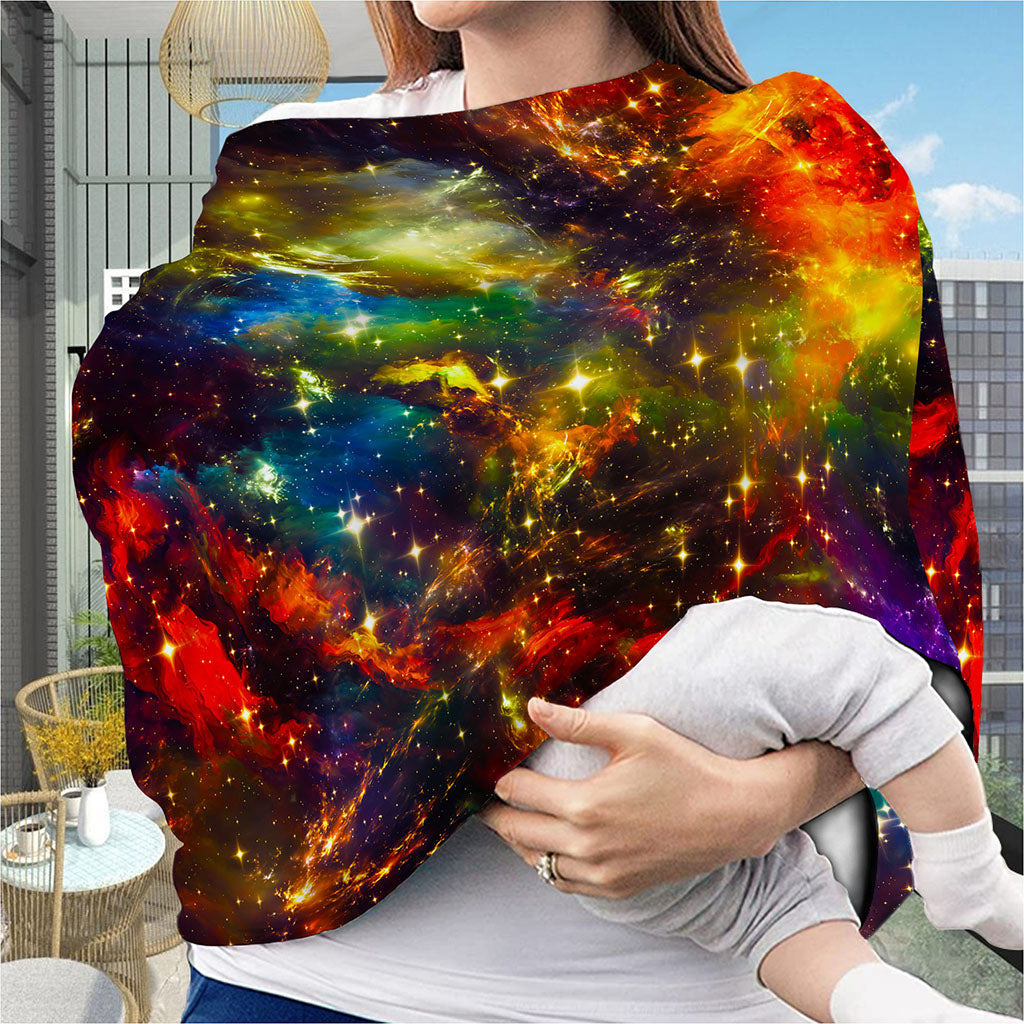 Colorful Universe Galaxy Space Print Baby Seat Cover