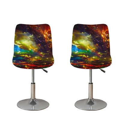 Colorful Universe Galaxy Space Print Bar Stool Covers