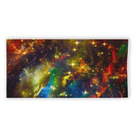 Colorful Universe Galaxy Space Print Beach Towel