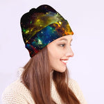 Colorful Universe Galaxy Space Print Beanie