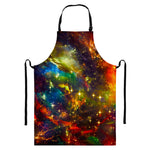 Colorful Universe Galaxy Space Print Bib Apron With Pocket