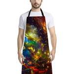 Colorful Universe Galaxy Space Print Bib Apron With Pocket