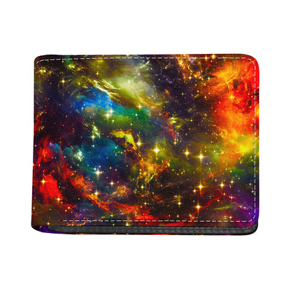 Colorful Universe Galaxy Space Print Bifold Wallet