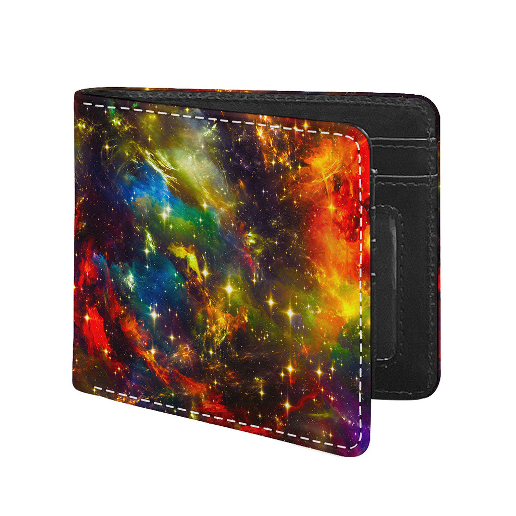 Colorful Universe Galaxy Space Print Bifold Wallet